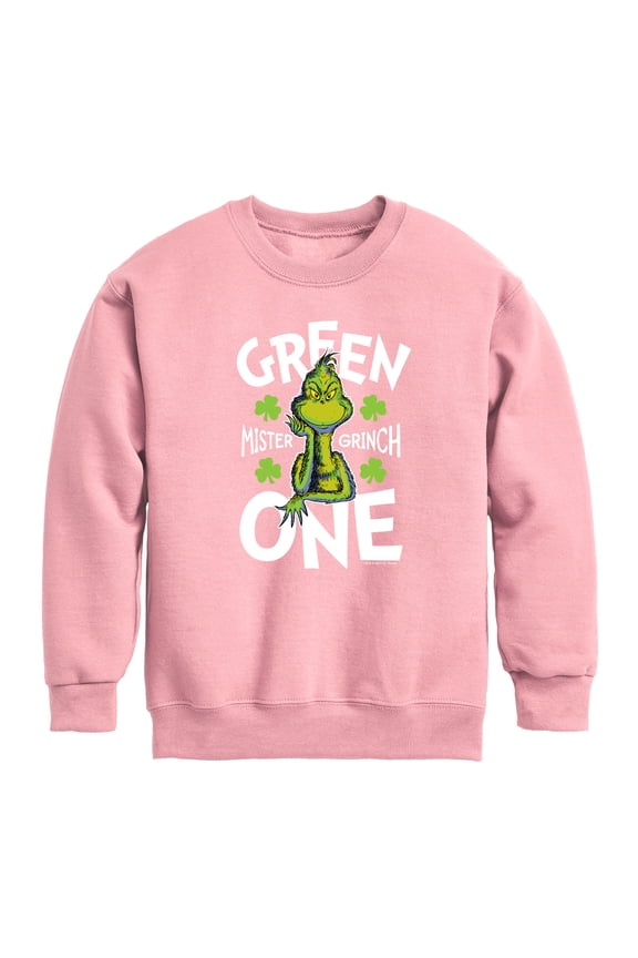 The Grinch - Green One - Toddler And Youth Crewneck Fleece Sweatshirt