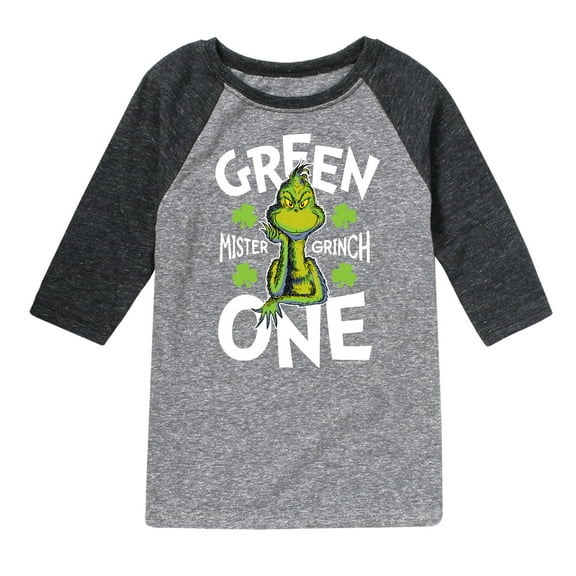 The Grinch - Green One - Toddler And Youth Raglan Graphic T-Shirt