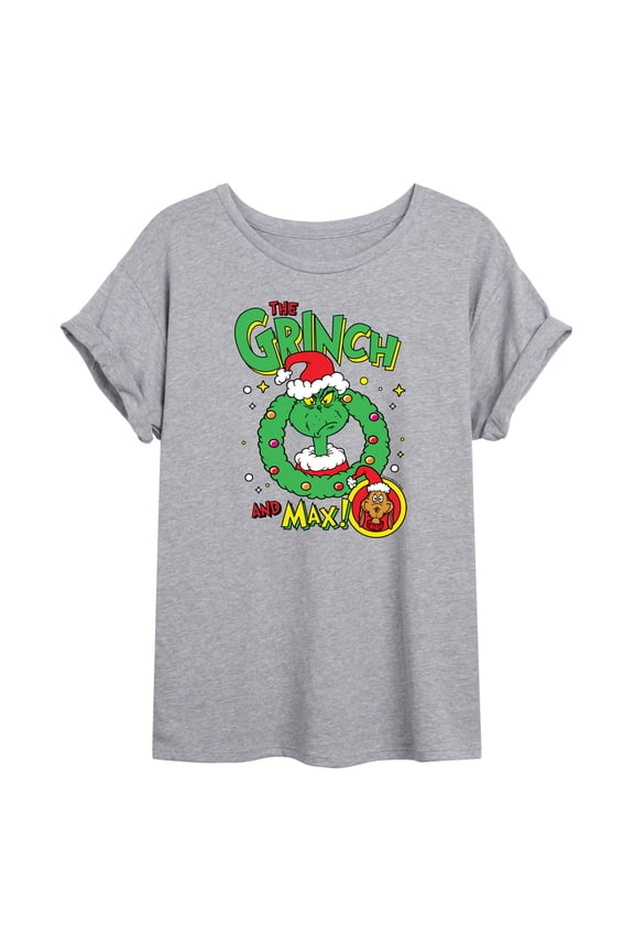 The Grinch - Grinch And Max - Juniors Ideal Flowy Muscle T-Shirt