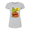 thumbnail image 1 of The Grinch - Grinch And Pumpkin - Juniors Fitted Graphic T-Shirt, 1 of 5
