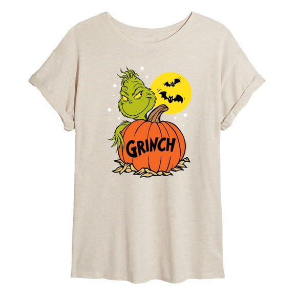 The Grinch - Grinch And Pumpkin - Women's Oversized T-Shirt