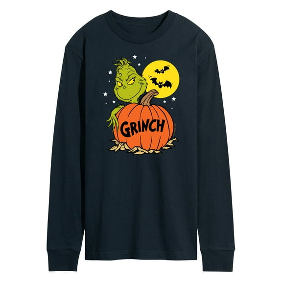 The Grinch - Grinch And Pumpkin - Men's Long Sleeve T-Shirt