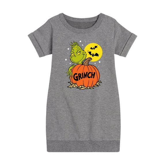 The Grinch - Grinch And Pumpkin - Toddler & Youth Girls Fleece Dress