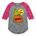 thumbnail image 1 of The Grinch - Grinch And Pumpkin - Toddler & Youth Girls Raglan Graphic T-Shirt, 1 of 4