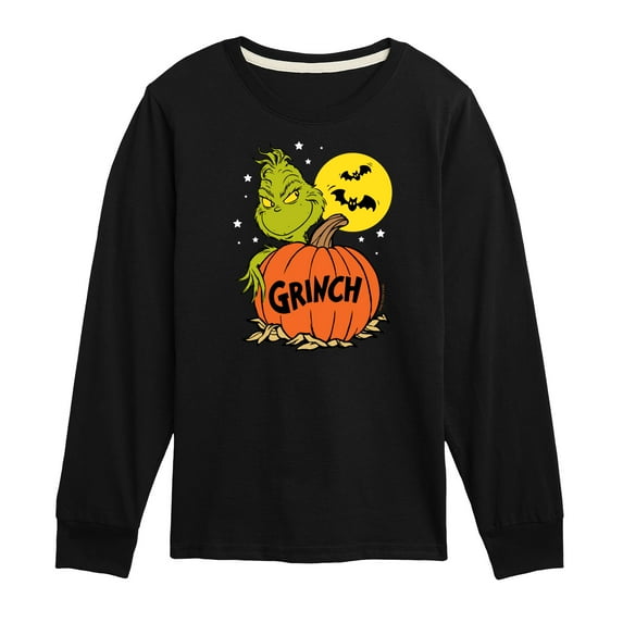 The Grinch - Grinch And Pumpkin - Toddler & Youth Long Sleeve Graphic T-Shirt