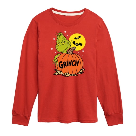 The Grinch - Grinch And Pumpkin - Toddler & Youth Long Sleeve Graphic T-Shirt