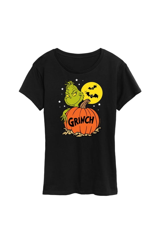 The Grinch - Grinch And Pumpkin - Women's Short Sleeve Graphic T-Shirt