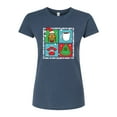 thumbnail image 1 of The Grinch - Grinch Coffee And Dog Grid - Juniors Fitted Graphic T-Shirt, 1 of 4