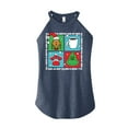 thumbnail image 1 of The Grinch - Grinch Coffee And Dog Grid - Juniors High Neck Tank Top, 1 of 4