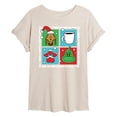 thumbnail image 1 of The Grinch - Grinch Coffee And Dog Grid - Juniors Ideal Flowy Muscle T-Shirt, 1 of 4