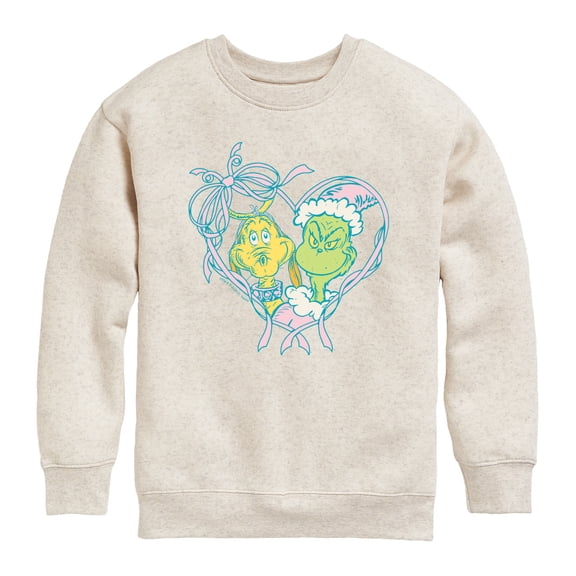 The Grinch - Grinch Coquette - Youth Boys Crew Fleece Sweatshirt