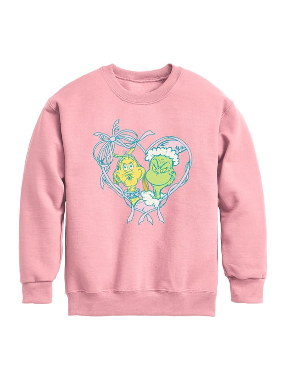 The Grinch - Grinch Coquette Boys' Graphic Long Sleeve Fleece Sweatshirt