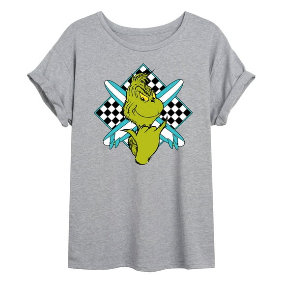 The Grinch - Grinch Crossed Surfboards - Juniors Ideal Flowy Muscle T-Shirt