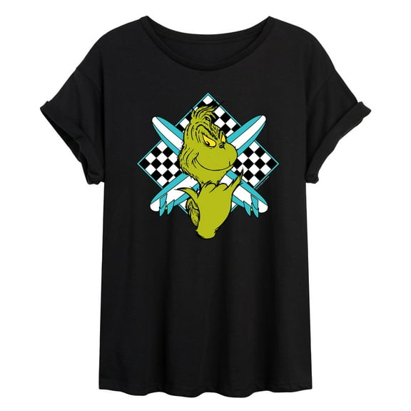 The Grinch - Grinch Crossed Surfboards - Juniors Ideal Flowy Muscle T-Shirt