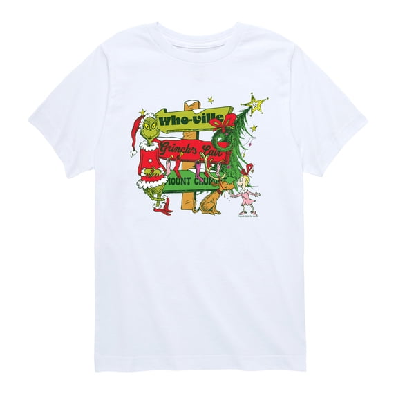 The Grinch - Grinch Directions - Youth Boys Short Sleeve Graphic T-Shirt
