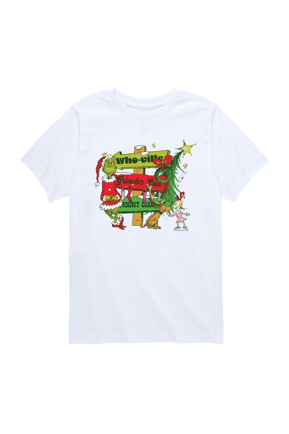 The Grinch - Grinch Directions - Youth Boys Short Sleeve Graphic T-Shirt