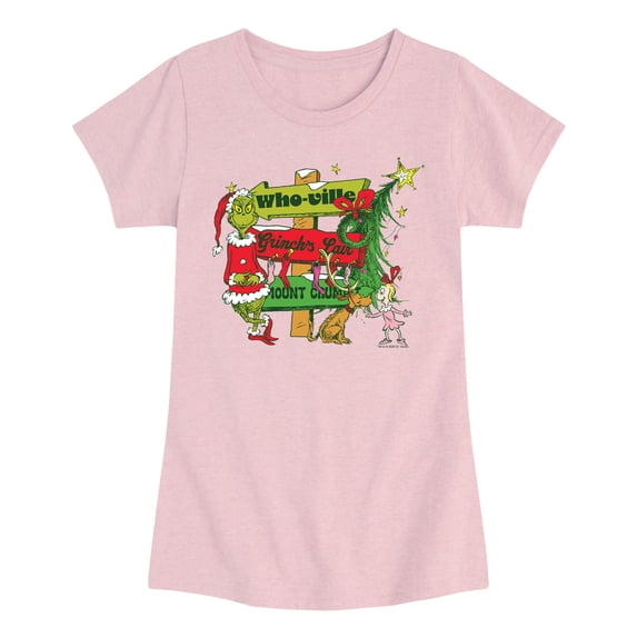 The Grinch - Grinch Directions - Youth Girls Fitted Short Sleeve T-Shirt