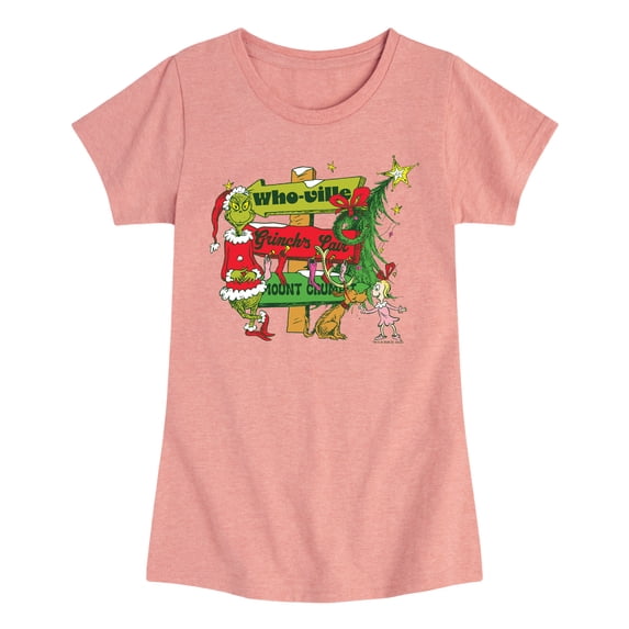 The Grinch - Grinch Directions - Youth Girls Fitted Short Sleeve T-Shirt