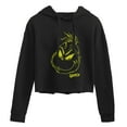 thumbnail image 1 of The Grinch - Grinch Face - Juniors Cropped Pullover Hoodie, 1 of 4
