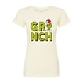 thumbnail image 1 of The Grinch - Grinch Fur Letters - Juniors Fitted Graphic T-Shirt, 1 of 4