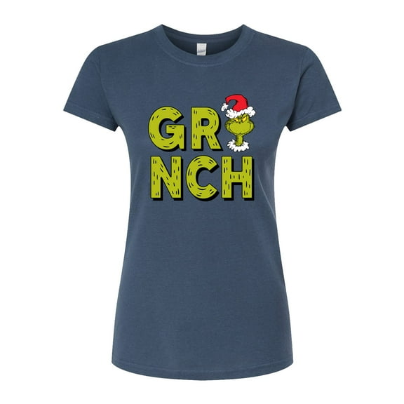 The Grinch - Grinch Fur Letters - Juniors Fitted Graphic T-Shirt