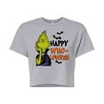 thumbnail image 1 of The Grinch - Grinch Happy Wholoween - Juniors Cropped Cotton Blend T-Shirt, 1 of 5