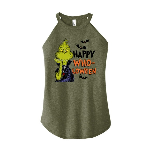 The Grinch - Grinch Happy Wholoween - Juniors High Neck Tank Top