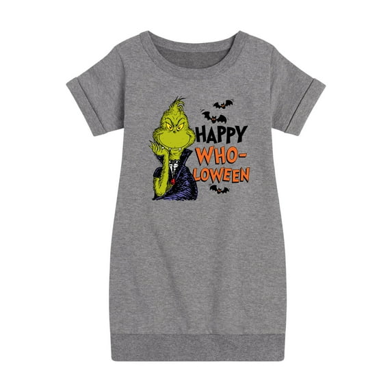 The Grinch - Grinch Happy Wholoween - Toddler & Youth Girls Fleece Dress