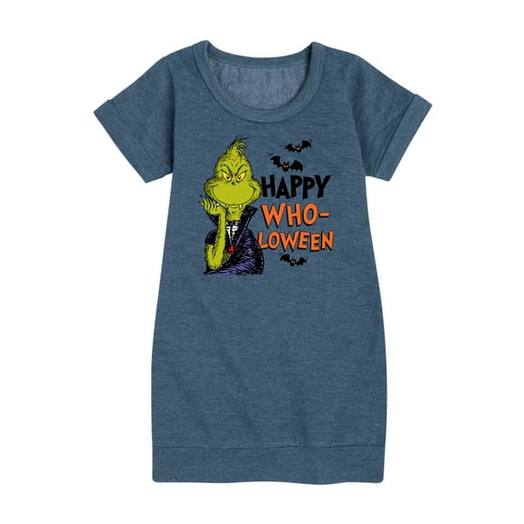 The Grinch - Grinch Happy Wholoween - Toddler & Youth Girls Fleece Dress