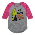 thumbnail image 1 of The Grinch - Grinch Happy Wholoween - Toddler & Youth Girls Raglan Graphic T-Shirt, 1 of 4
