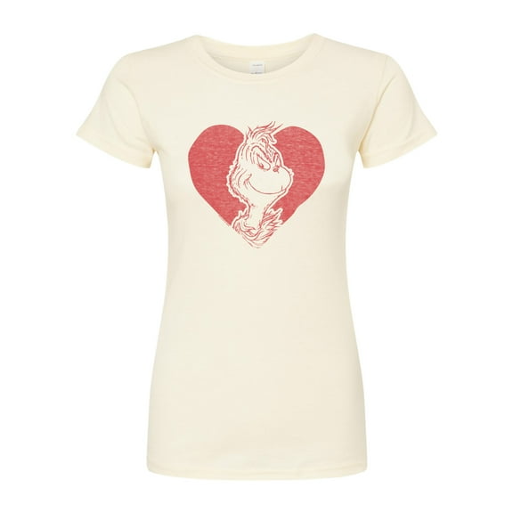 The Grinch - Grinch Heart  - Juniors Fitted Graphic T-Shirt