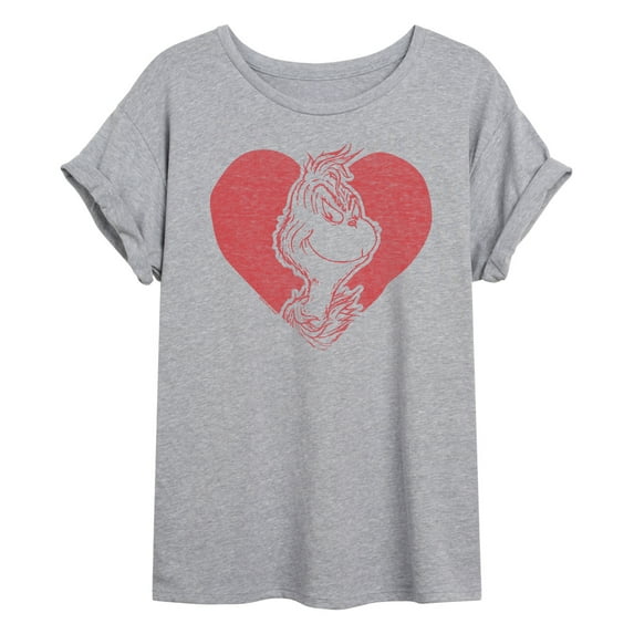 The Grinch - Grinch Heart - Juniors Ideal Flowy Muscle T-Shirt