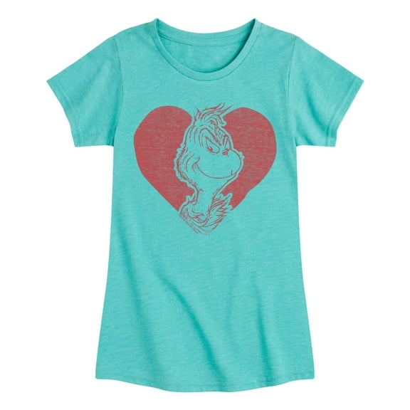 The Grinch - Grinch Heart  - Toddler & Youth Girls Short Sleeve Graphic T-Shirt