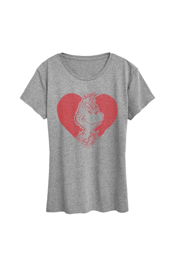 The Grinch - Heart - Women's Short Sleeve Graphic T-Shirt
