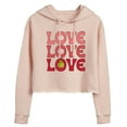 thumbnail image 1 of The Grinch - Grinch Love Stack  - Juniors Cropped Pullover Hoodie, 1 of 5