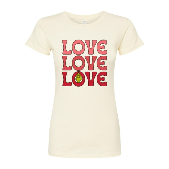 The Grinch - Grinch Love Stack  - Juniors Fitted Graphic T-Shirt