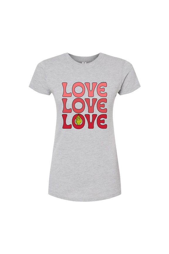 The Grinch - Grinch Love Stack - Juniors Fitted Graphic T-Shirt