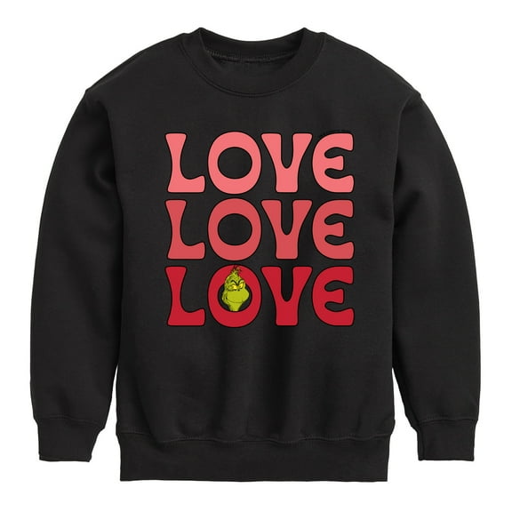 The Grinch - Grinch Love Stack  - Toddler & Youth Crewneck Fleece Sweatshirt