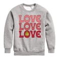 thumbnail image 1 of The Grinch - Grinch Love Stack  - Toddler & Youth Crewneck Fleece Sweatshirt, 1 of 5