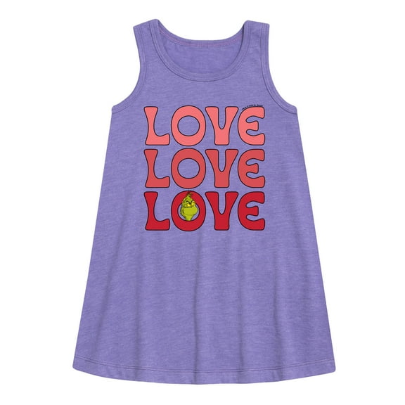The Grinch - Grinch Love Stack - Toddler & Youth Girls A-line Dress