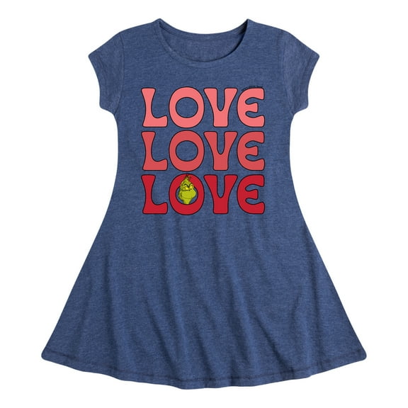 The Grinch - Grinch Love Stack  - Toddler & Youth Girls Fit & Flare Dress