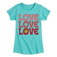 thumbnail image 1 of The Grinch - Grinch Love Stack  - Toddler & Youth Girls Short Sleeve Graphic T-Shirt, 1 of 5