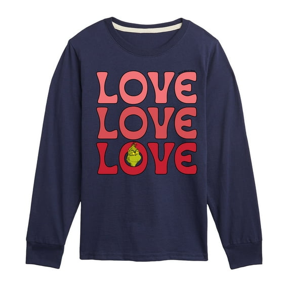 The Grinch - Grinch Love Stack - Toddler & Youth Long Sleeve Graphic T-Shirt