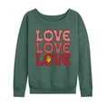 thumbnail image 1 of The Grinch - Grinch Love Stack - Women's Lightweight French Terry Long Sleeve Shirt, 1 of 5