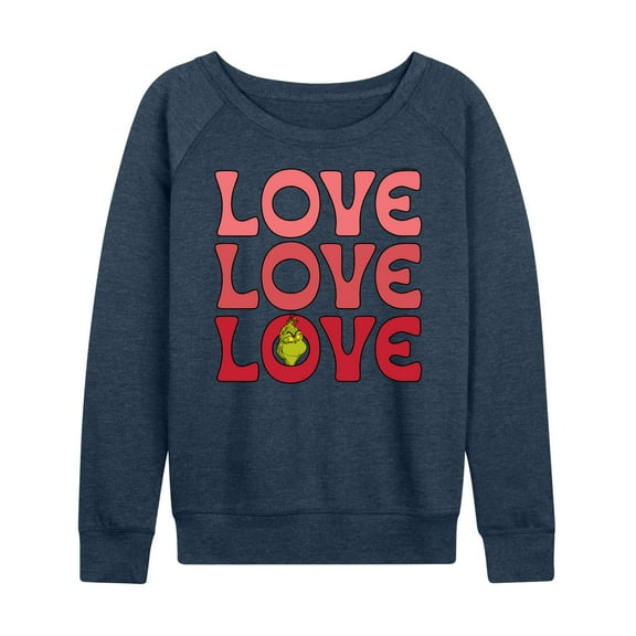 The Grinch - Grinch Love Stack - Women's Lightweight French Terry Long Sleeve Shirt