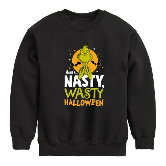 The Grinch - Grinch Nasty Wasty Halloween - Toddler & Youth Crewneck Fleece Sweatshirt