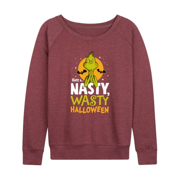 The Grinch - Grinch Nasty Wasty Halloween - Women's Lightweight French Terry Long Sleeve Shirt