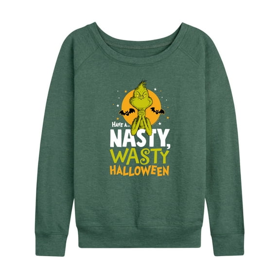The Grinch - Grinch Nasty Wasty Halloween - Women's Lightweight French Terry Long Sleeve Shirt