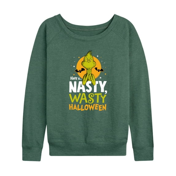 The Grinch - Grinch Nasty Wasty Halloween - Women's Lightweight French Terry Long Sleeve Shirt