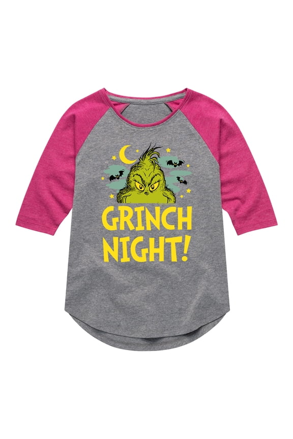 The Grinch - Grinch Night - Toddler & Youth Girls Raglan Graphic T-Shirt